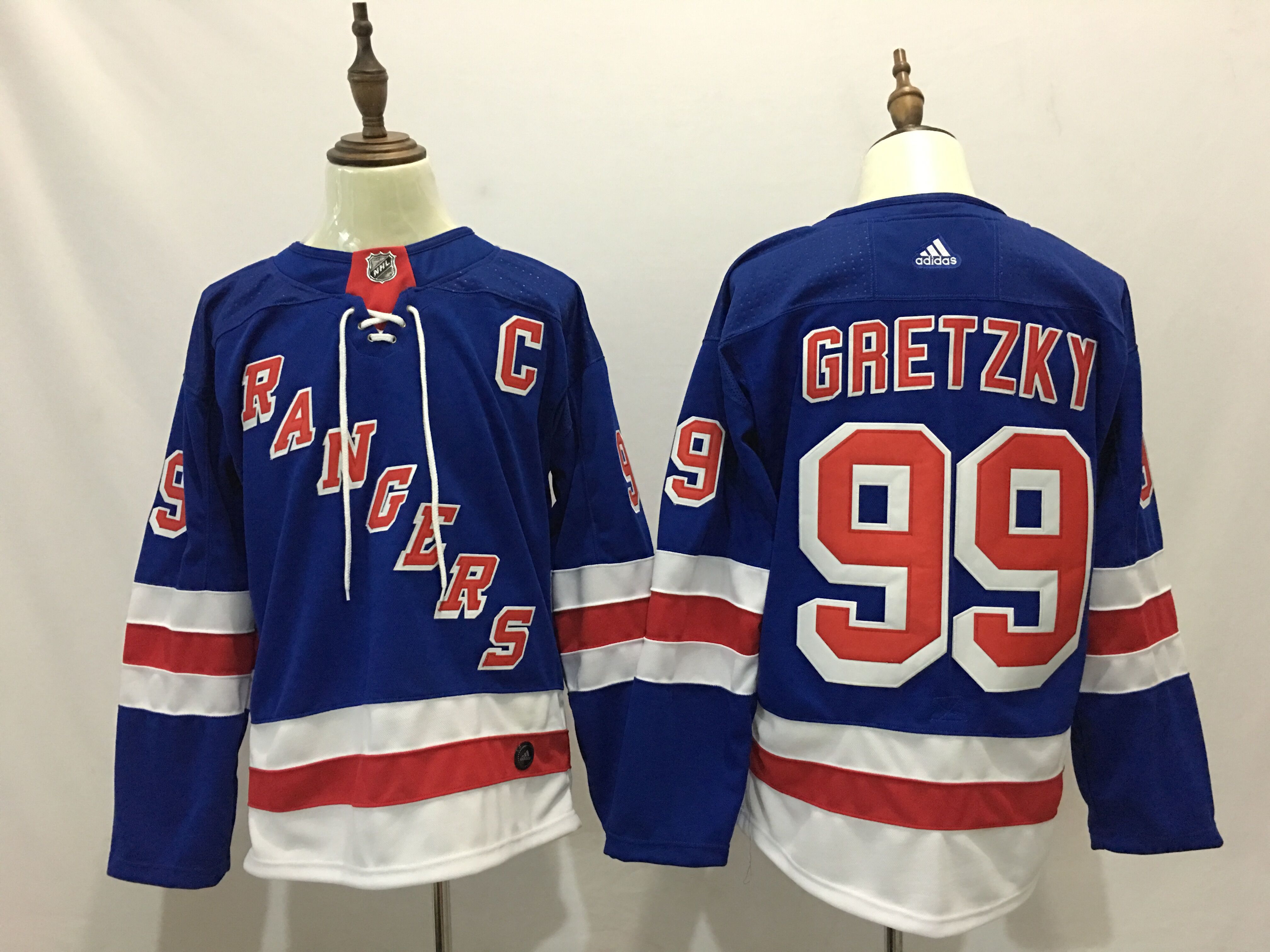 Men New York Rangers #99 Gretzky Blue Hockey Stitched Adidas NHL Jerseys->new york rangers->NHL Jersey